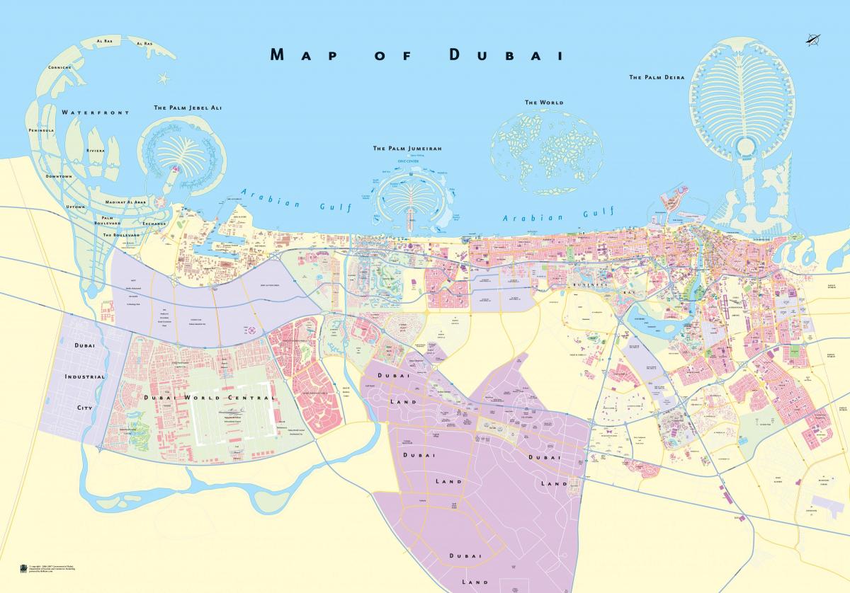 harta e qytetit Dubai