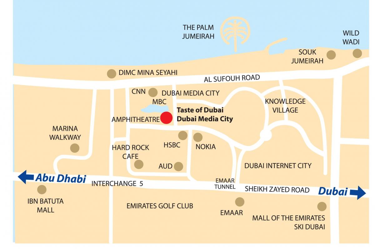 Dubai media të qytetit të hartë vendndodhjen e