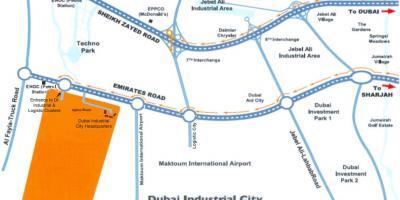 Harta e Dubai industriale të qytetit