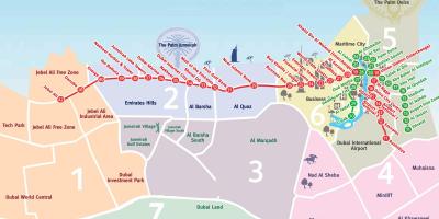 Harta e Dubai lagjet e