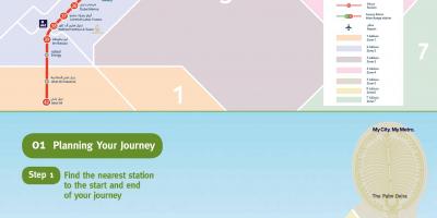 Metro hartë Dubai gjelbër linjë