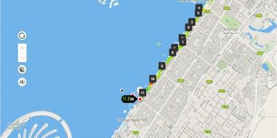 Jumeirah beach pista vrapimi hartë