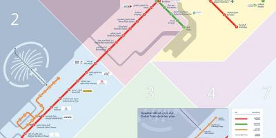 Harta e Dubai metro