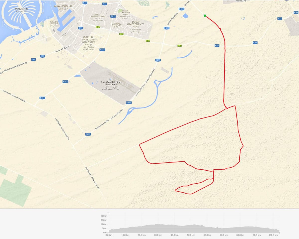 Al Qudra ciklit rrugë hartë vendndodhjen e