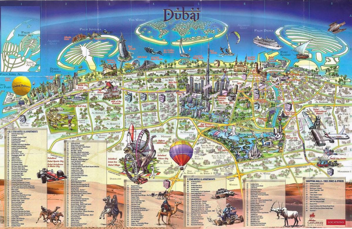 Hartë 3d të Dubait