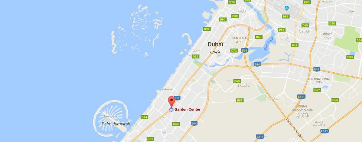 Dubai kopsht qendër të hartë vendndodhjen e