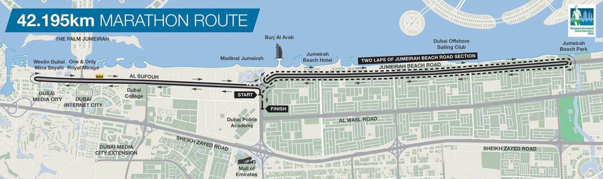 harta e Dubai maratone