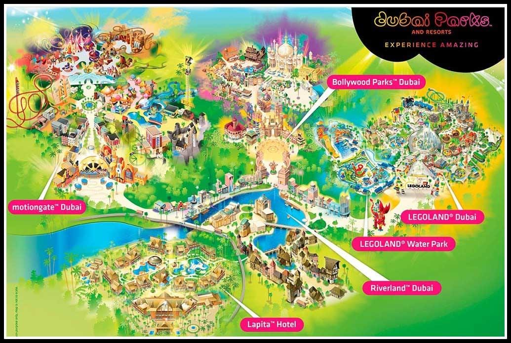 Dubai parqet dhe vendpushimet hartë vendndodhjen e