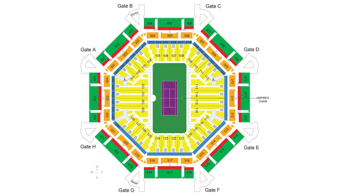 harta e Dubai tenis stadiumin