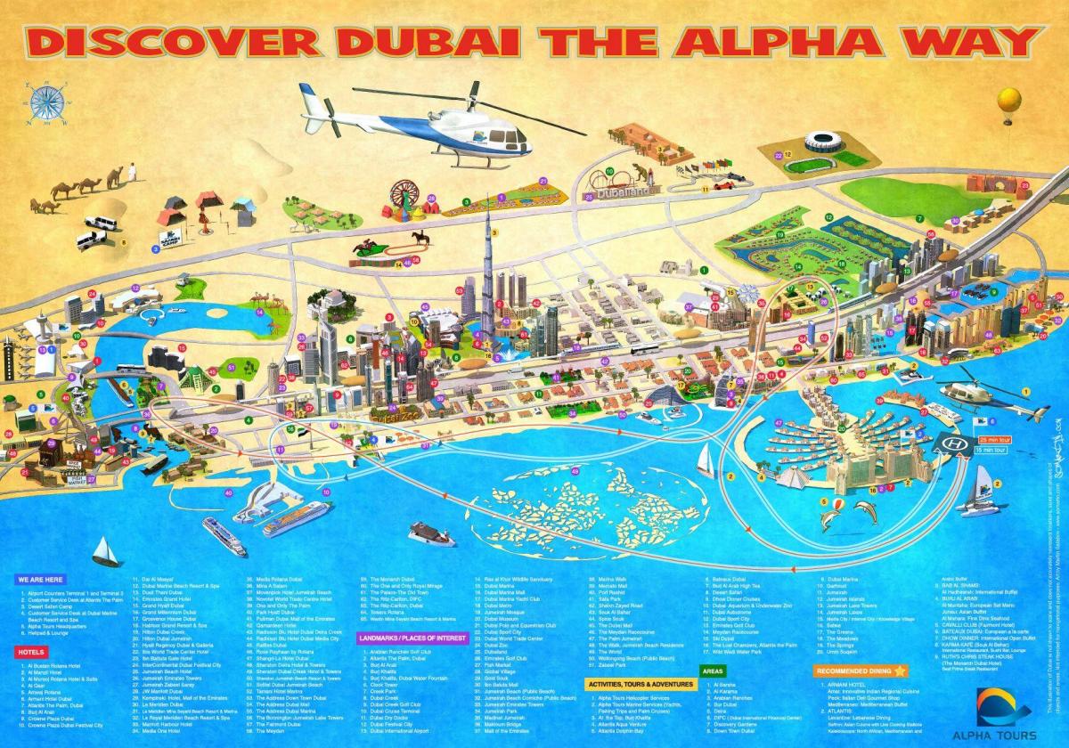 Dubai pikat e interesit hartë