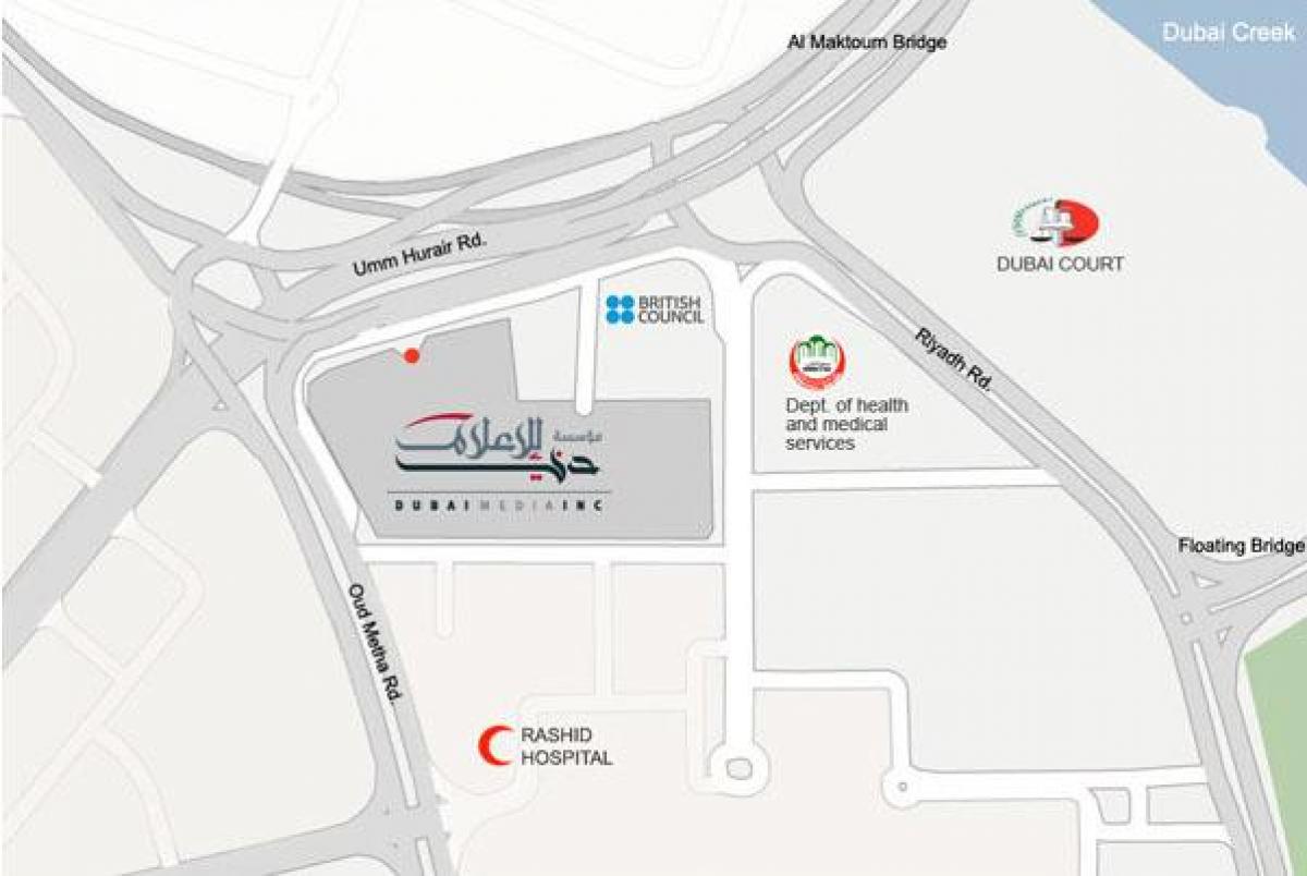 rashid spital Dubai hartë vendndodhjen e