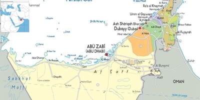 Harta e Dubait, emiratet e bashkuara arabe