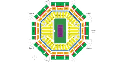 Harta e Dubai tenis stadiumin