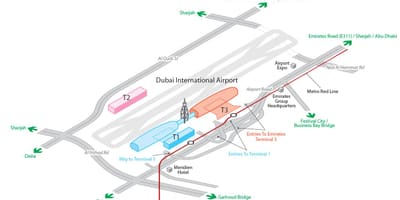 Dxb aeroporti hartë